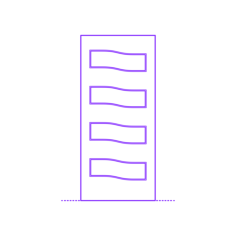 Buildings Interior Doors Lite Interior Door Wavy 4 Strips Outline Svg File, Free Vectors File